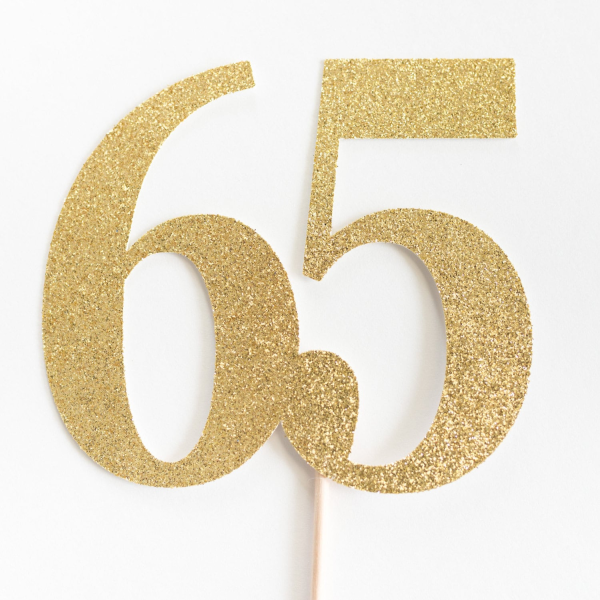 Цифры 65 на юбилей