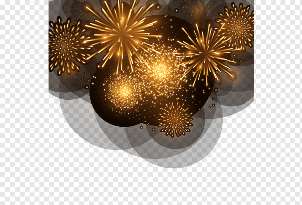 Салют на прозрачном фоне для фотошопа