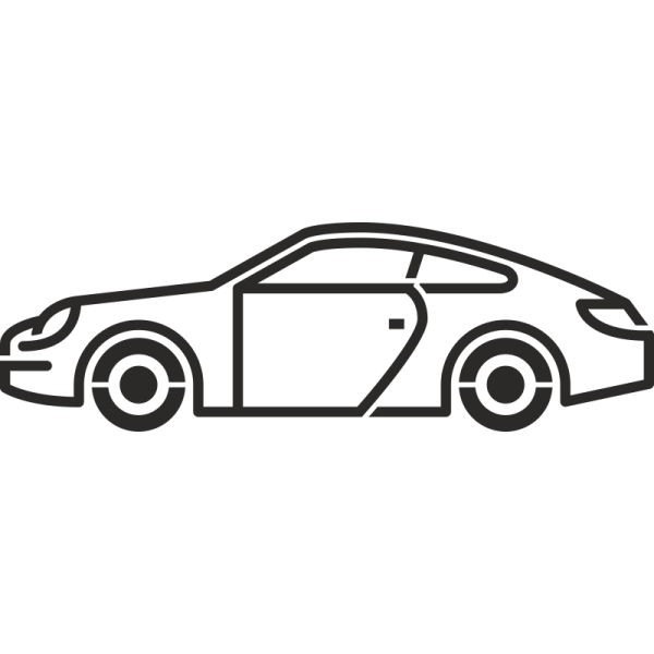 Автомобиль вектор сбоку контур
