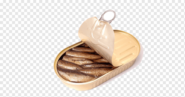 Рыбные консервы на прозрачном фоне