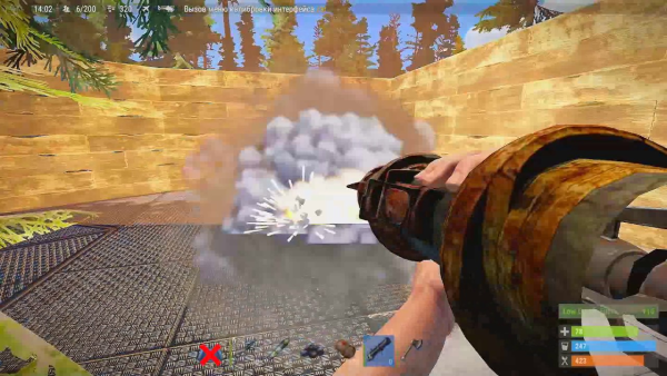 Rust ракетница с ракетами