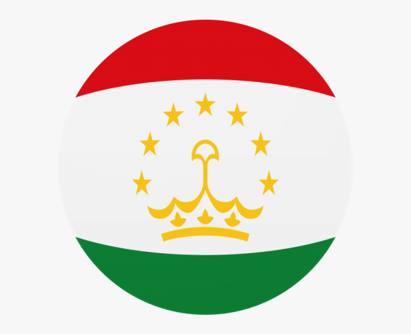 Флаг Таджикистана круглый