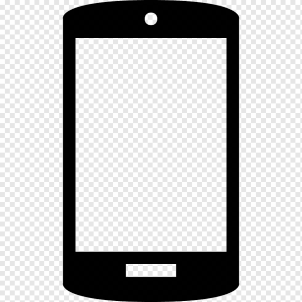 Экран смартфона на прозрачном фоне