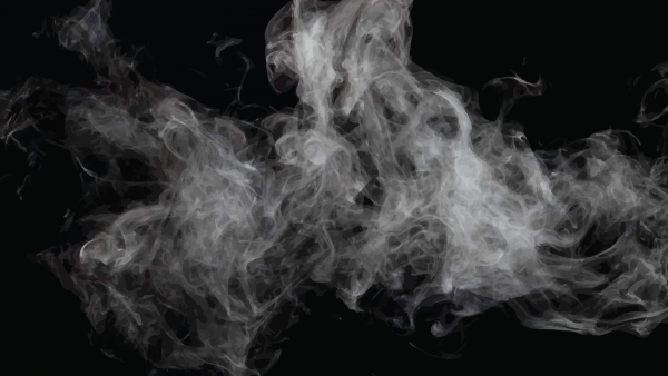 Дым на черном фоне