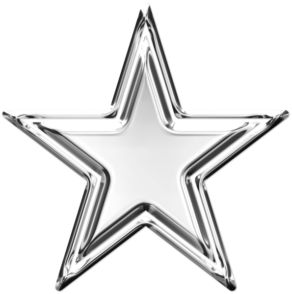 Серебряная пятиконечная звезда