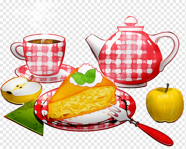 Чаепитие на белом фоне