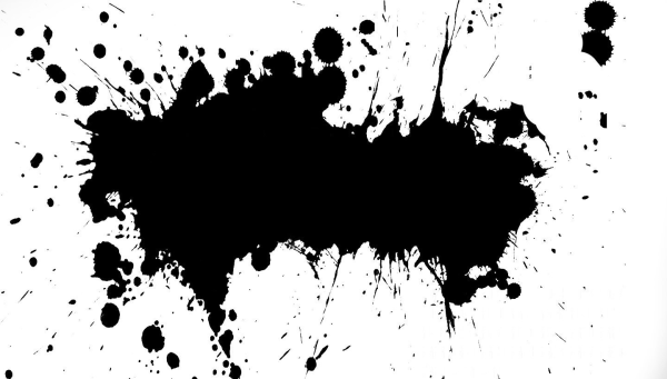 Клякса черно белая