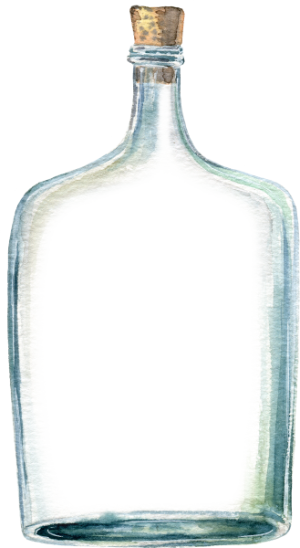 Бутыль самогона без фона