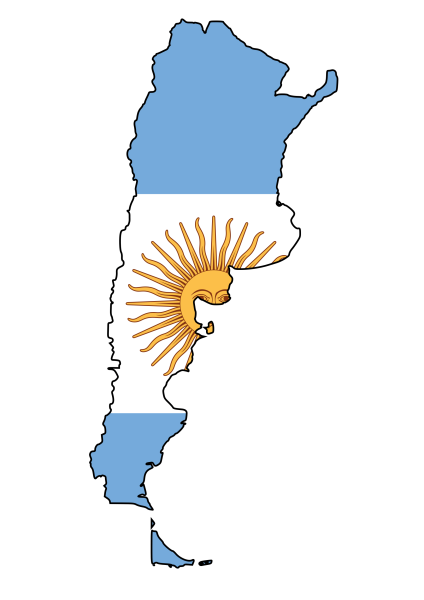 Flag Map Аргентина