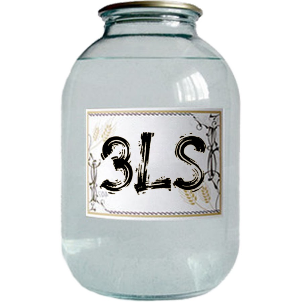 Бутыль самогона без фона