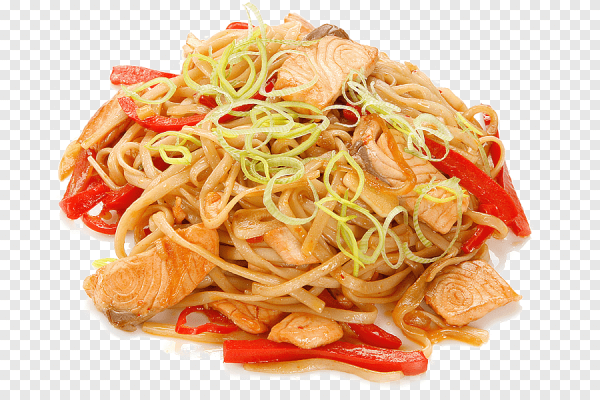 Лапша удон с лососем