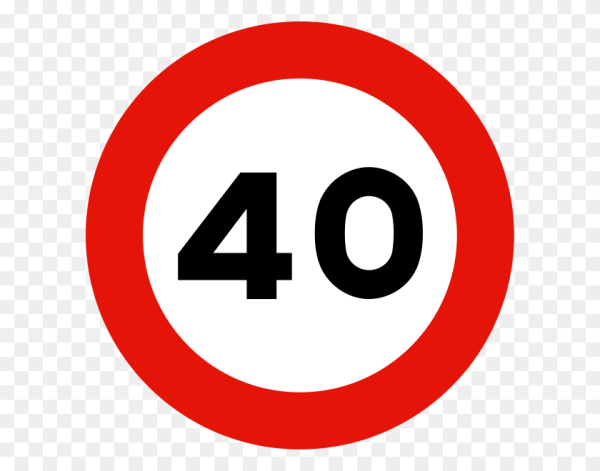 Знак ограничение скорости 40