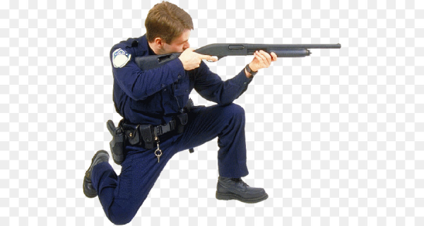 Человек стреляет