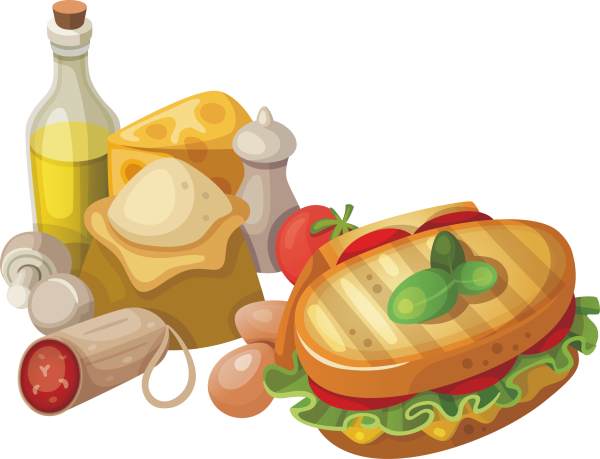 Нарисованные продукты
