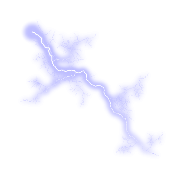 Молния для фотошопа на прозрачном фоне