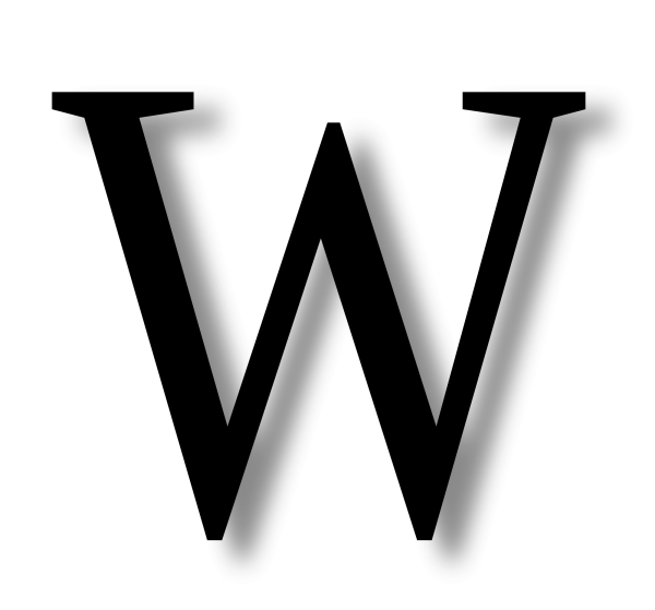 Красивая буква w