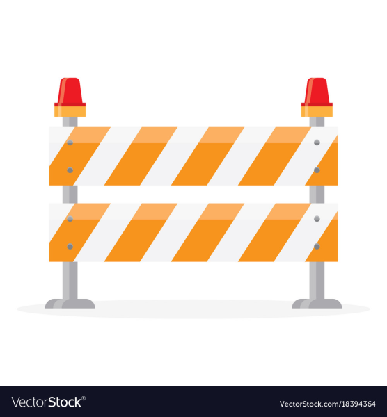 Строительные ограждения на белом фоне