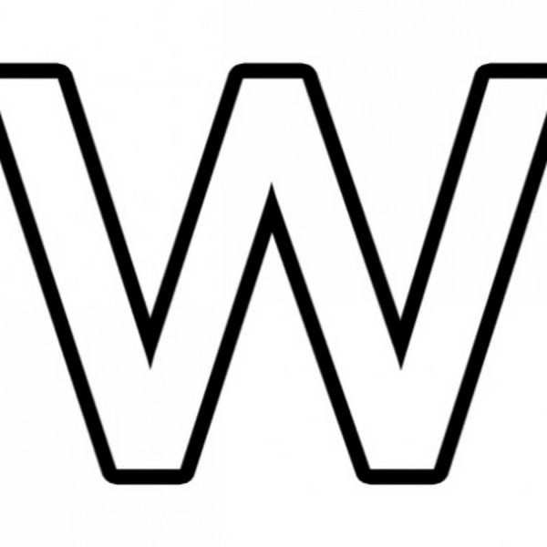 Буква w на фоне