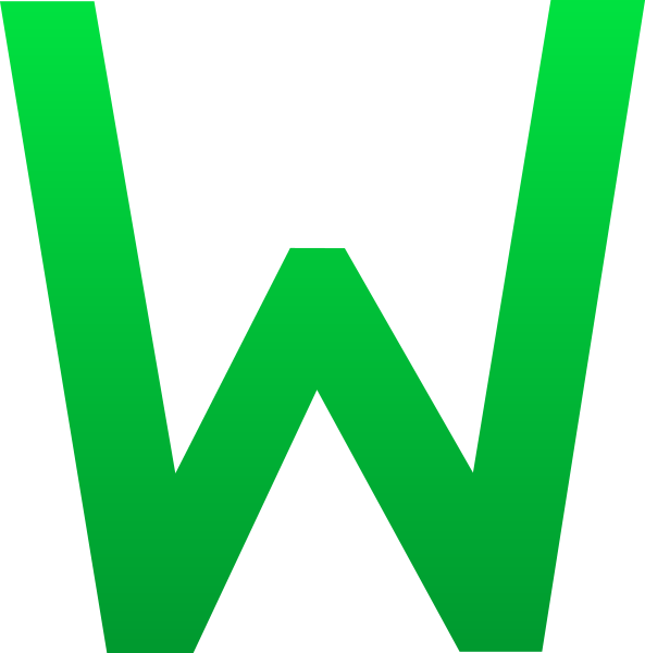 Буква w без фона