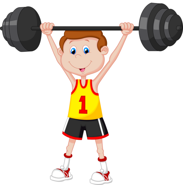 Спортсмен со штангой