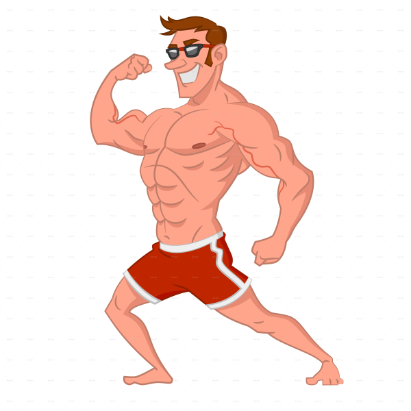 Культурист мультяшный