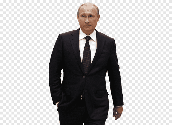 Владимир Путин в полный рост на белом фоне