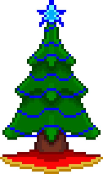 Пиксельная елка