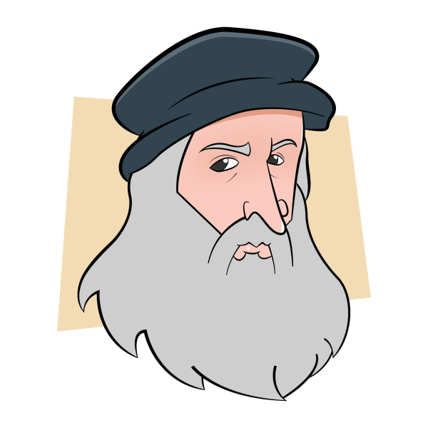 Леонардо да Винчи caricature