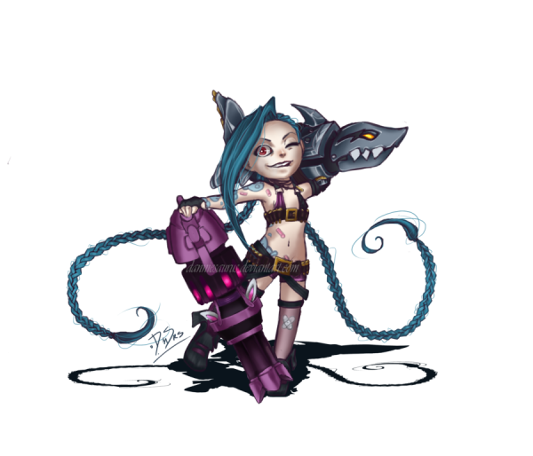 Стикеры лига легенд Джинкс