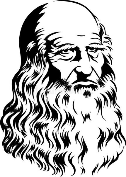 Леонардо да Винчи силуэт