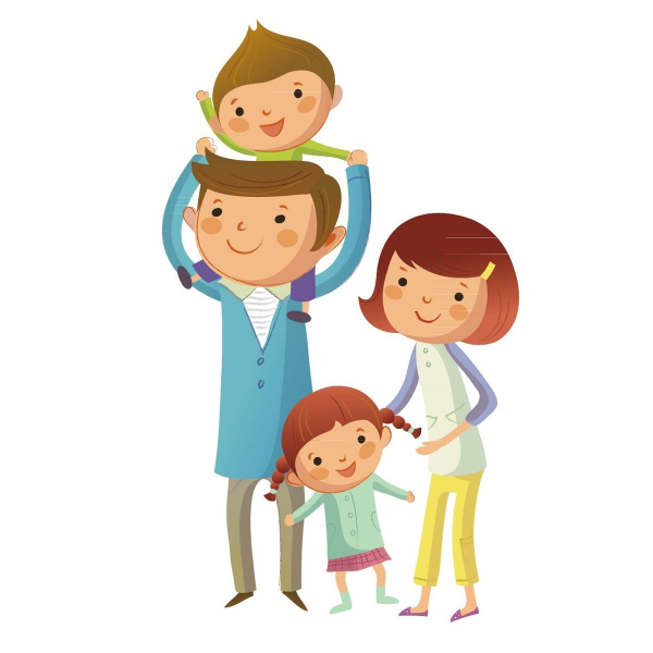 Дети и родители вектор