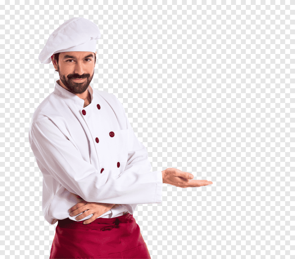 Шеф повар на белом фоне