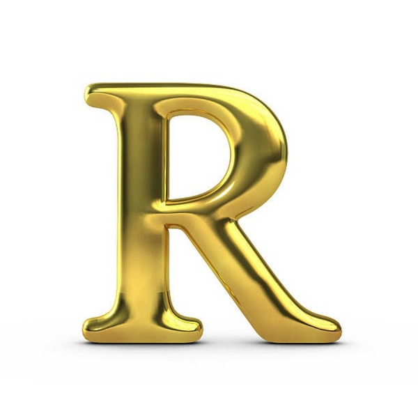 Золотая буква r
