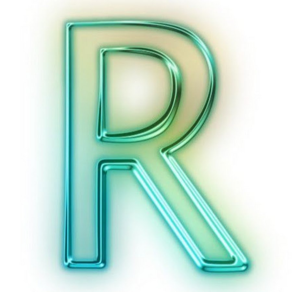 Неоновая буква r