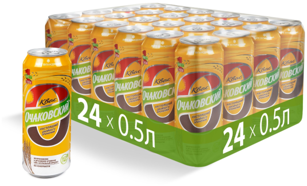 Квас Очаковский 0.5 ж/б