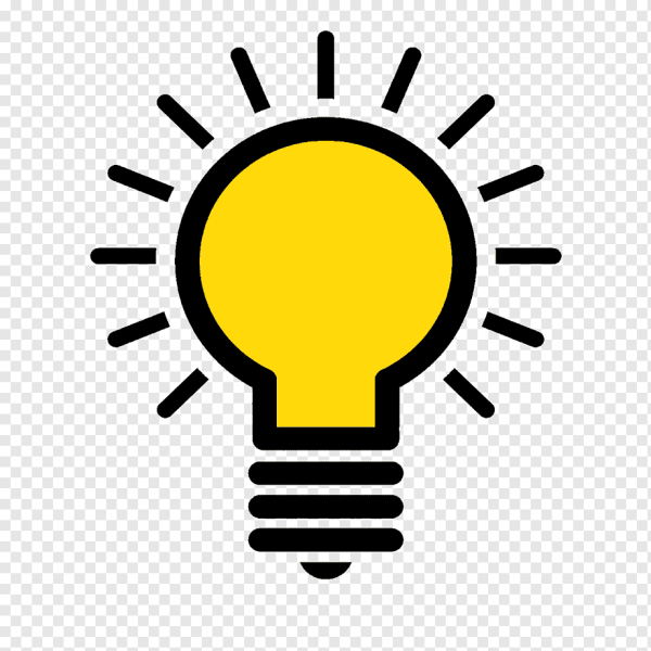 Значок лампочка идея