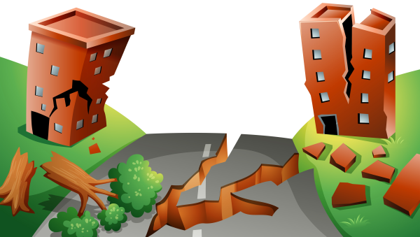 Землетрясение мультяшная