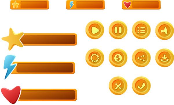 Кнопки для игры
