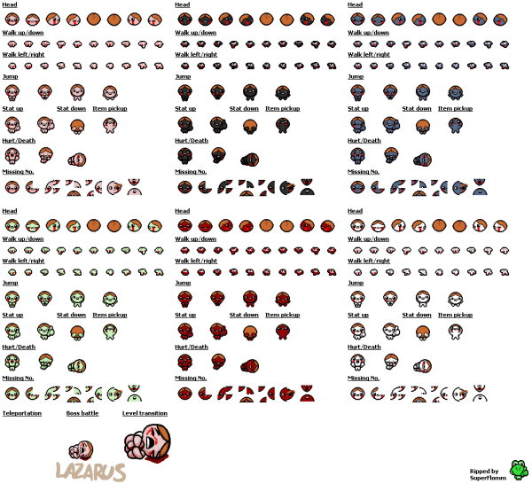 The Binding of Isaac Sprites