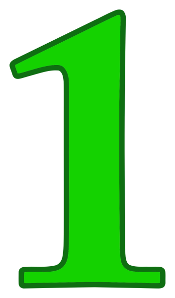 Цифра 1 цветная