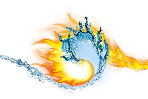 Стихии на белом фоне