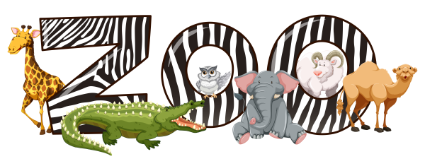 Зоопарк для детей на прозрачном фоне