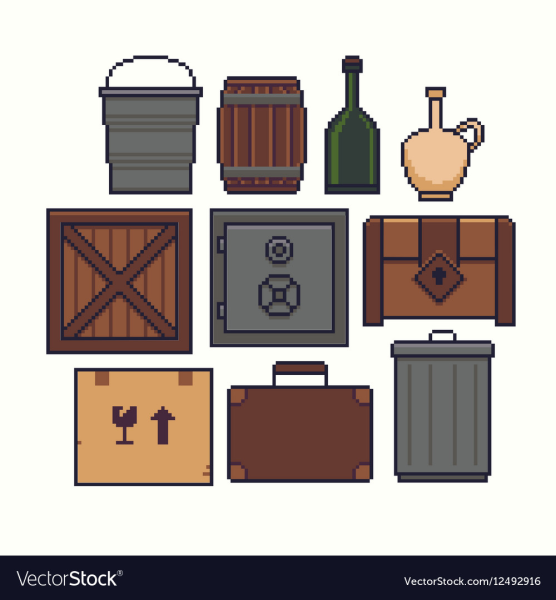 Деревянный ящик Pixel