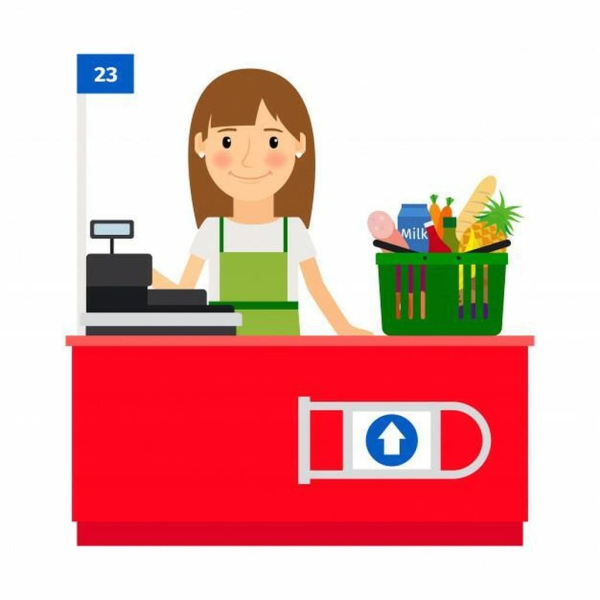 Продавец иллюстрация