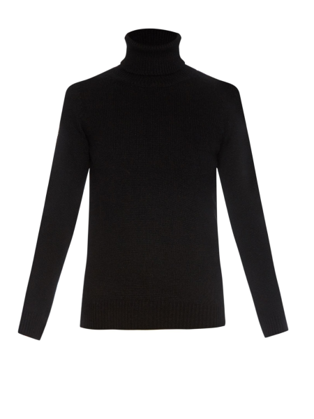 Чёрная водолазка женская с горлом