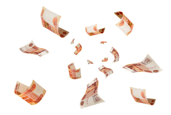 Рубли в воздухе