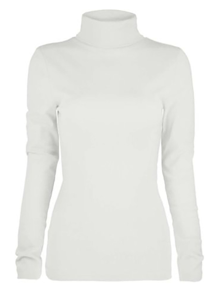 Белая водолазка женская