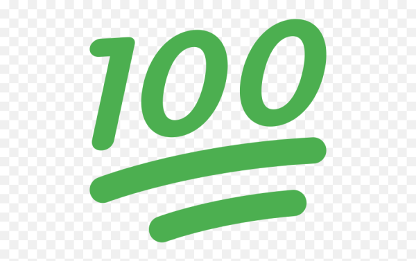 Цифра 100 зеленая
