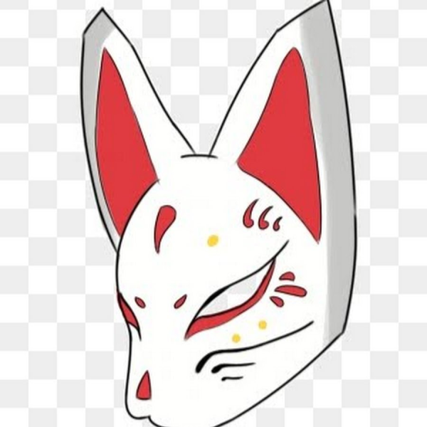 Маска Кицунэ аниме сбоку