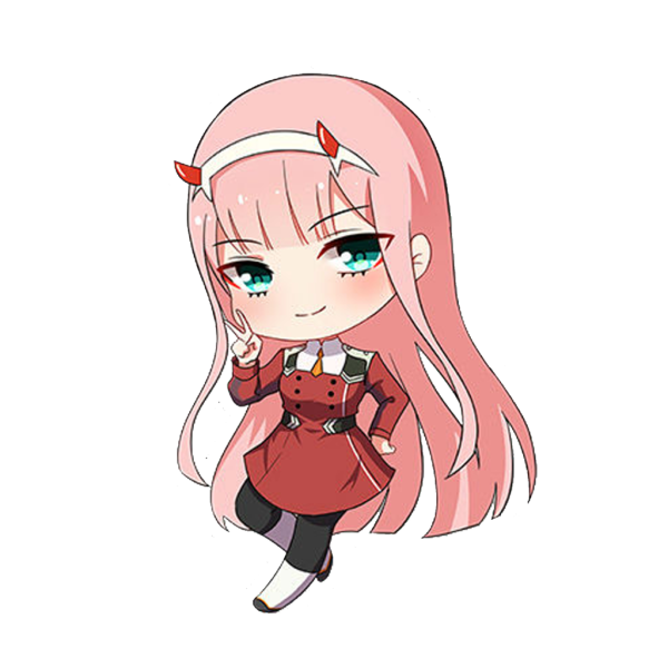 Аниме Чиби Zero two stikeri